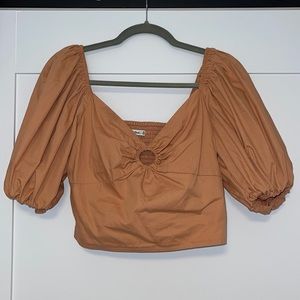 COPY - Abercrombie puff sleeve o ring top